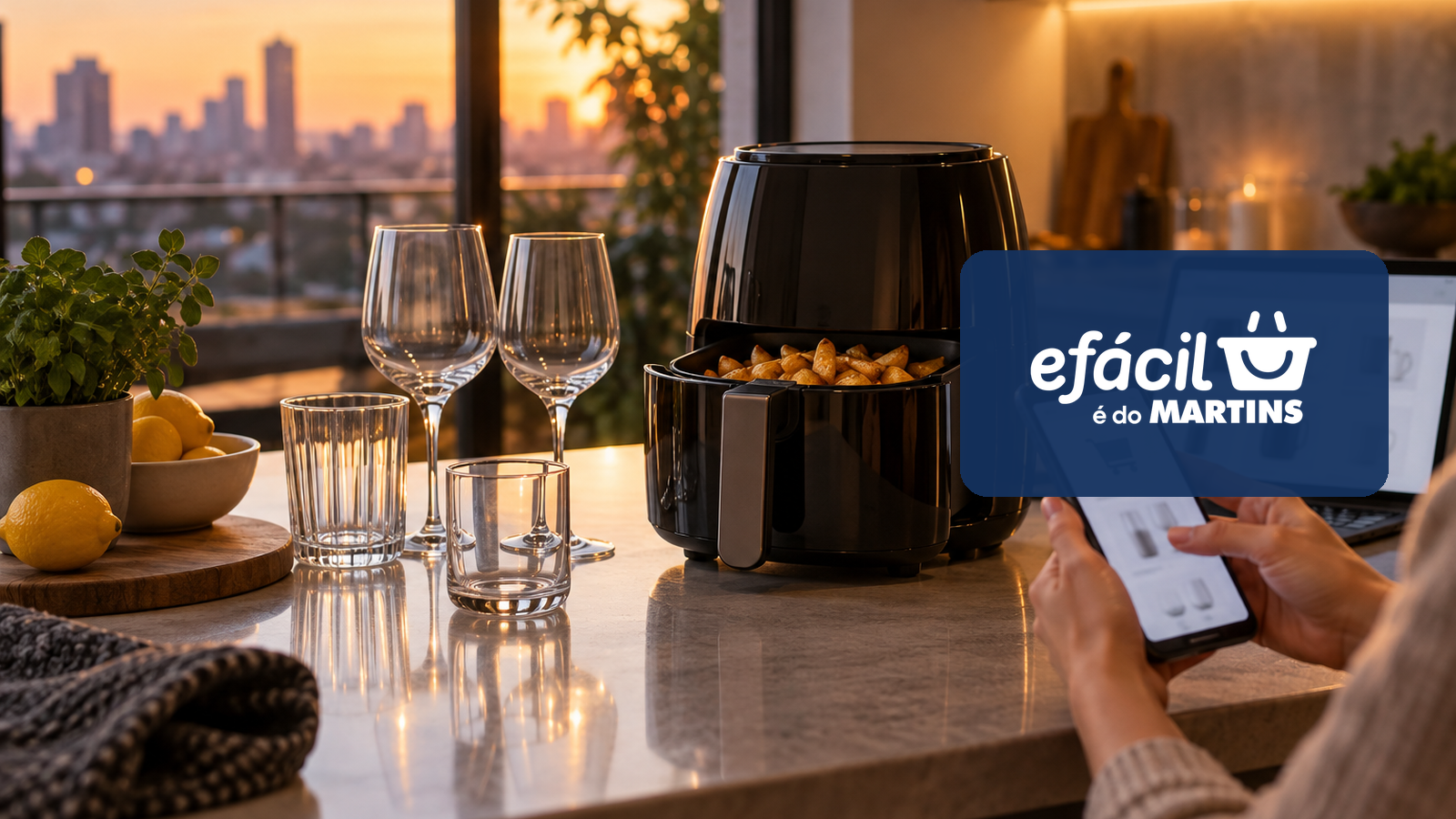 eFácil reúne descontos para fritadeiras, copos e taças
